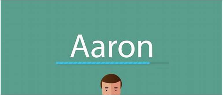 How to say aaron
